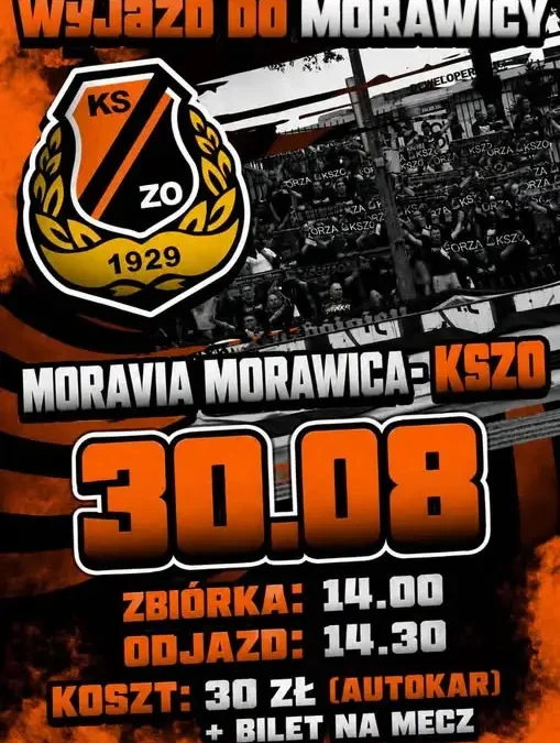 Kibice KSZO ruszają na wyjazd do Morawicy – zapisy już trwają