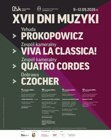 XVII Dni Muzyki w Ostrowcu Świętokrzyskim: cztery wieczory pełne wyjątkowych dźwięków