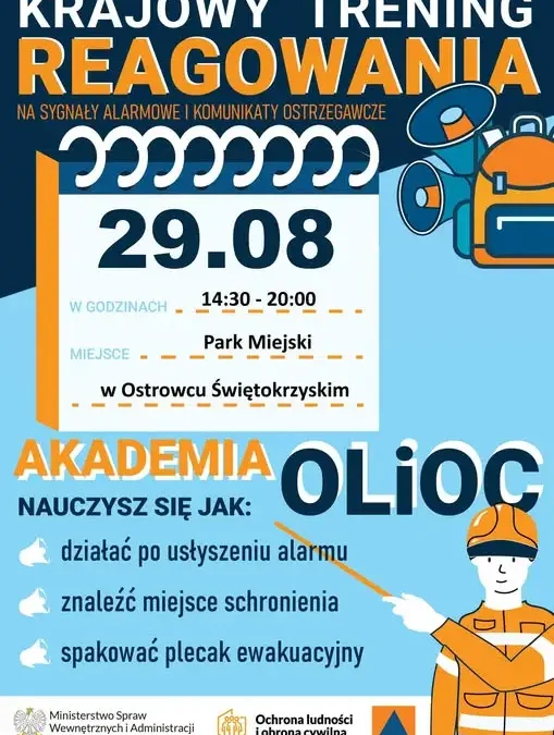 Krajowy Trening Reagowania w Ostrowcu Świętokrzyskim – sprawdź, jak przygotować się na zagrożenia