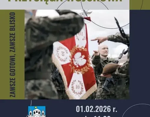 Przysięga żołnierzy 10. Świętokrzyskiej Brygady OT na Rynku w Ostrowcu Świętokrzyskim