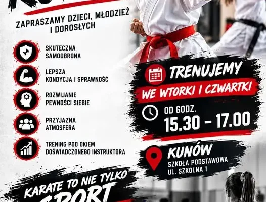 Treningi karate w Kunowie – zapisy na nowy sezon