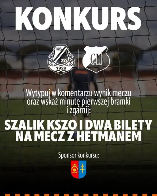 Konkurs KSZO: wytypuj wynik i wygraj szal oraz bilety na mecz z Hetmanem Zamość