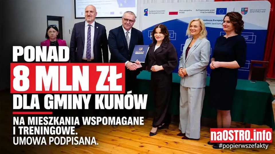 Ponad 8 mln zł na mieszkania wspomagane i treningowe w gminie Kunów