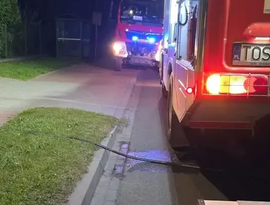 Pożar sadzy w kominie przy ul. Sandomierskiej w Ćmielowie