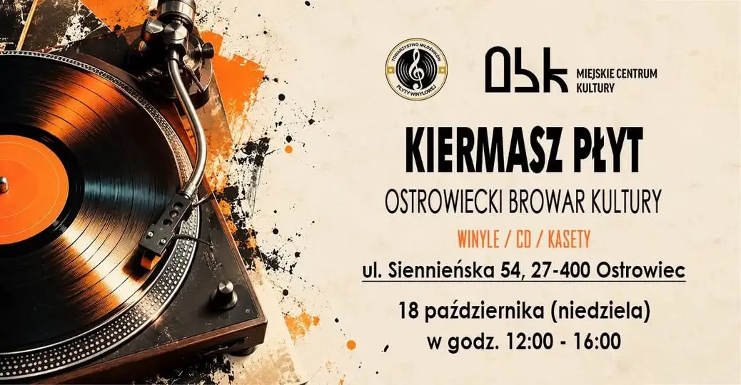 Kiermasz Płyt w Ostrowieckim Browarze Kultury – 18 października