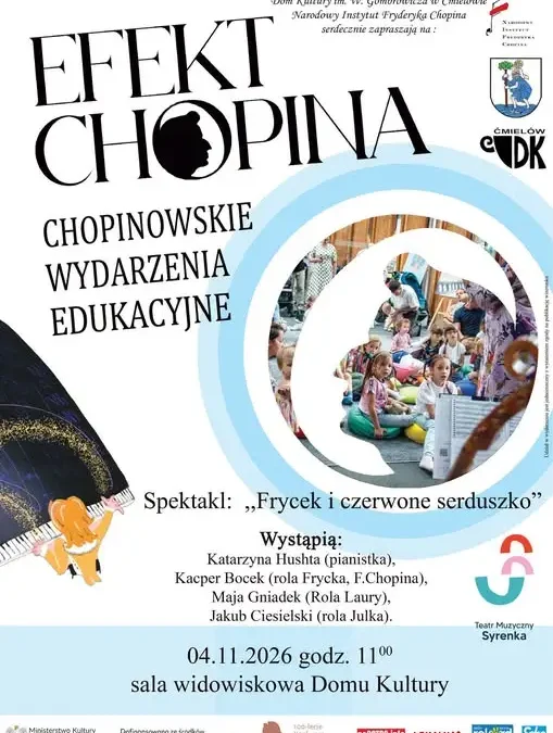 „Frycek i czerwone serduszko” – muzyczny spektakl dla dzieci w Ćmielowie
